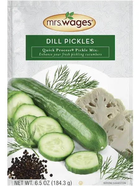 Mrs Wages Pickle Mix, Quick Process, Dill Pickles - 6.5 oz