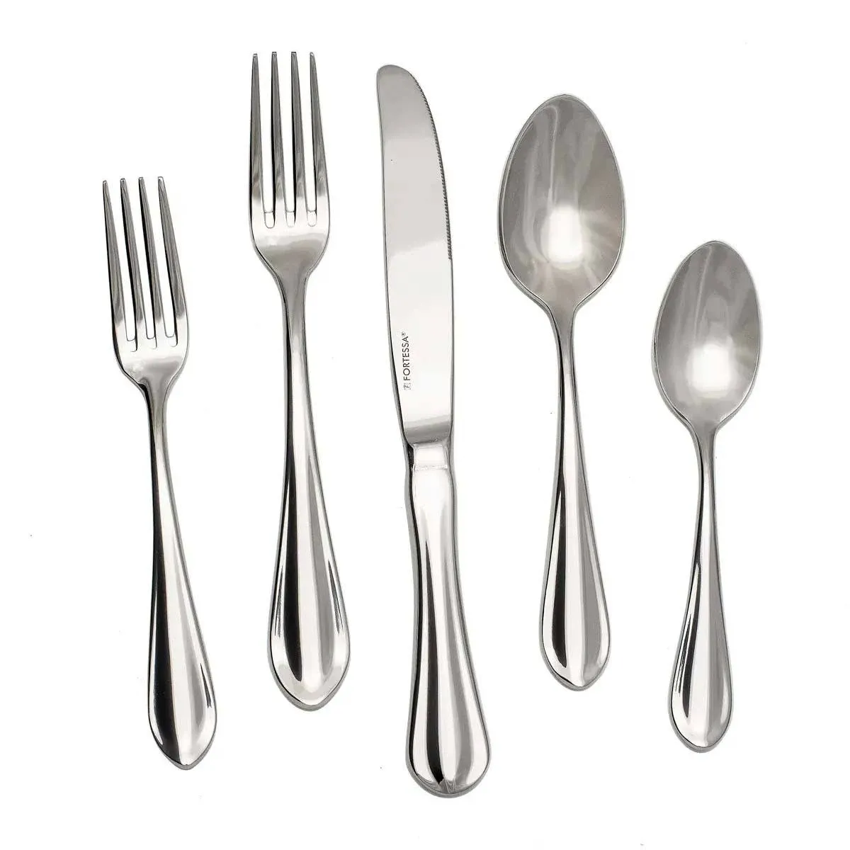 Fortessa Stainless Flatware Forge 5 Piece Place Setting