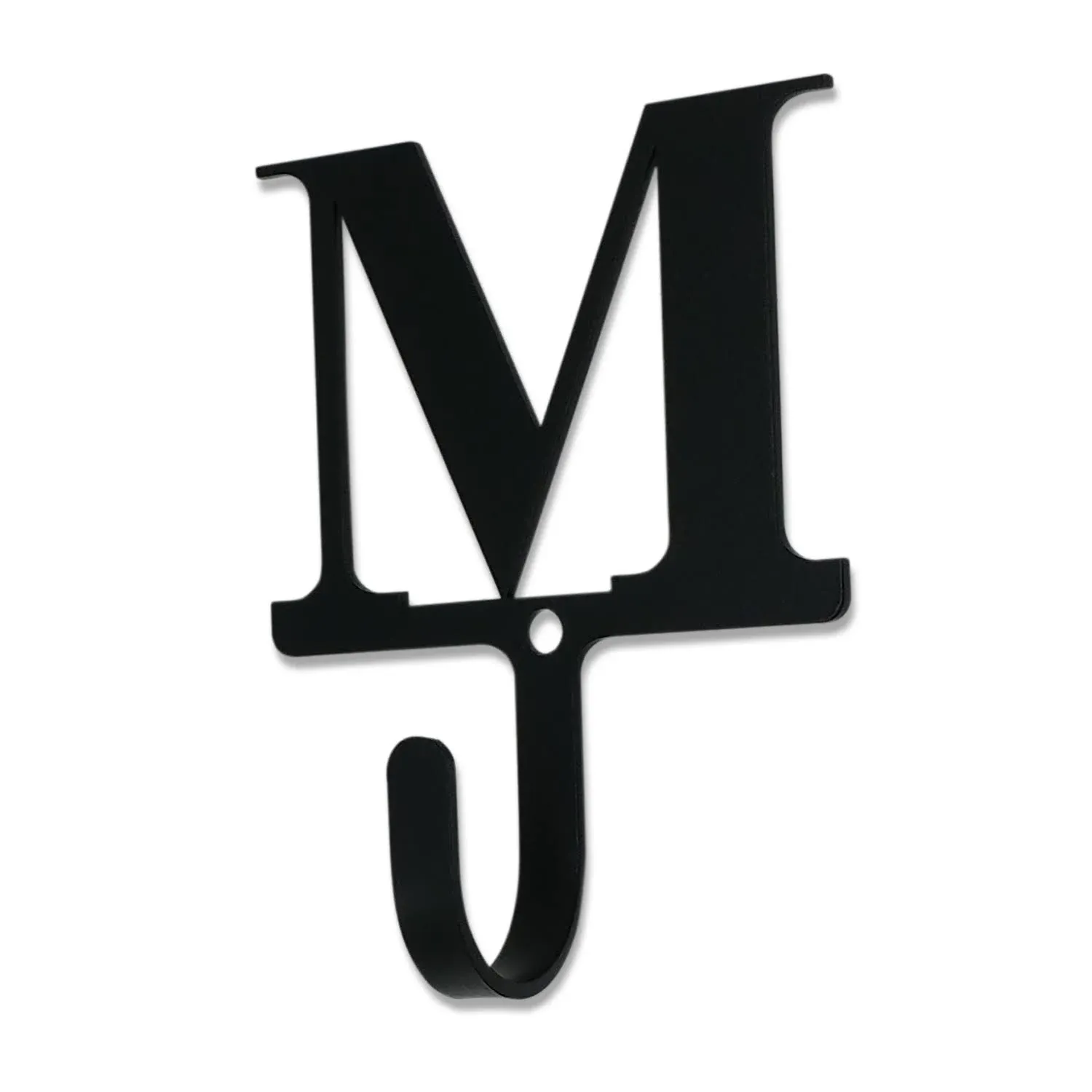 Village Wrought Iron Letter M - Wall Hook Small