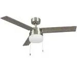 Hampton Bay RDB9144-BN Montgomery II 44 in. Indoor Brushed Nickel Ceiling Fan with Light Kit