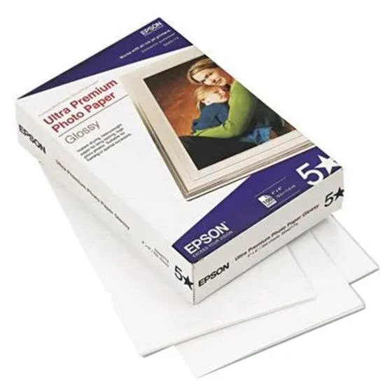 Epson S042174 Ultra Premium Photo Paper, Fast Drying, Smudge Resistant, Water Resistant, Glossy, 4&quot; x 6&quot;, 305 g/m²