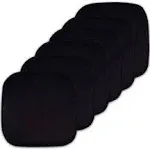 Sweet Home Collection Cushion Memory Foam Chair Pads Honeycomb Nonslip Back Seat Cover 16" x 16" 6 Pack Black