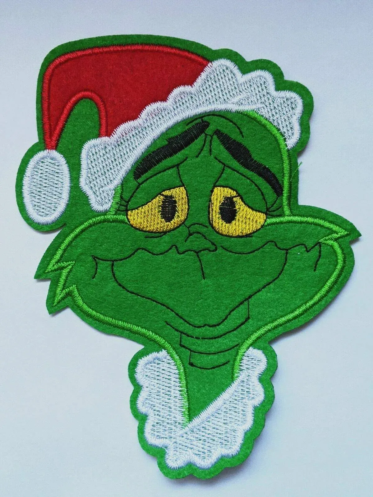 Big Grinch Embroidered Iron on Sew Patch Applique