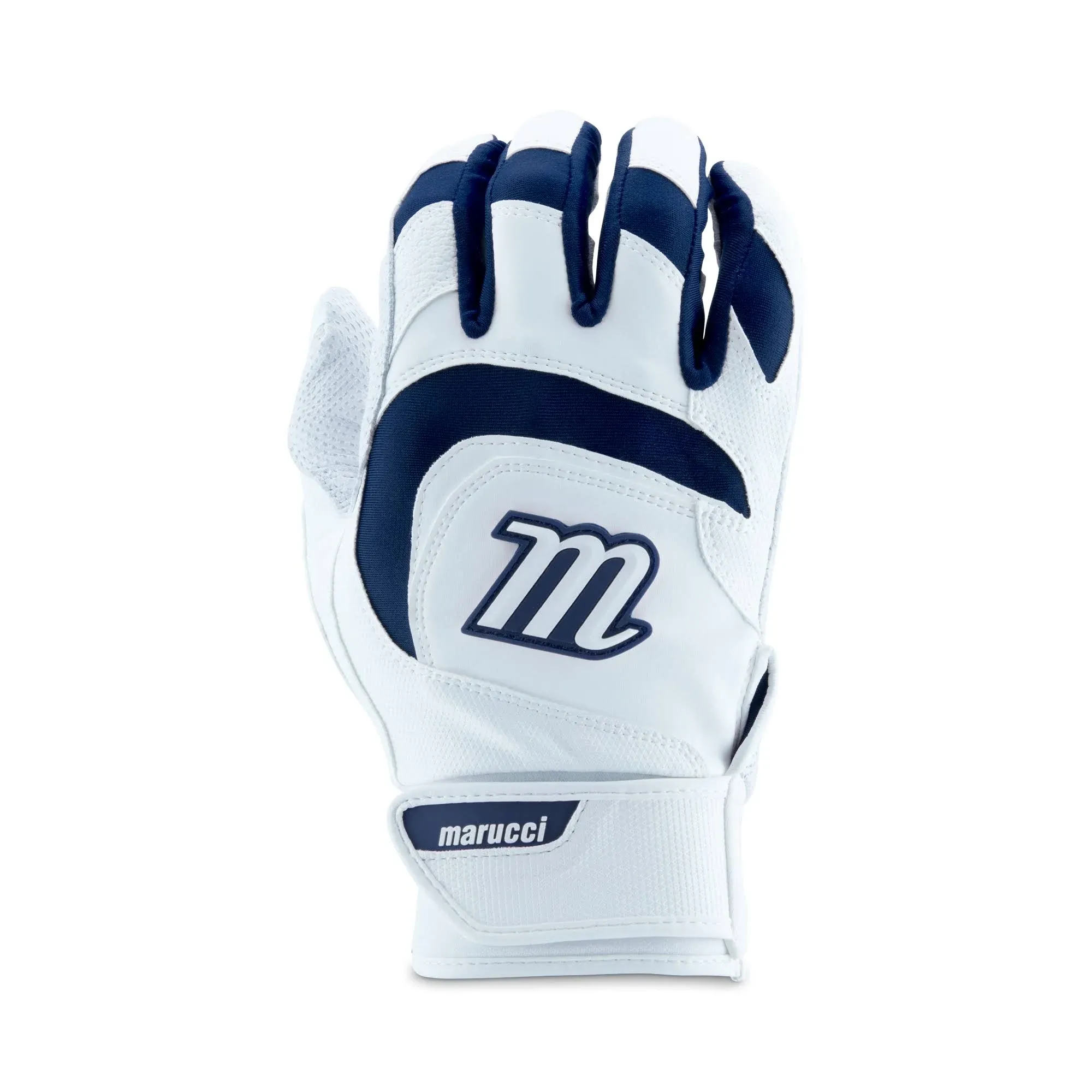 Marucci Signature Batting Glove V4, White/Navy, Adult XX-Large