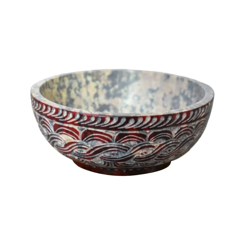 Ajuny Soapstone Scrying and Smudge Bowl Pot Handmade Household Kitchen Table ...