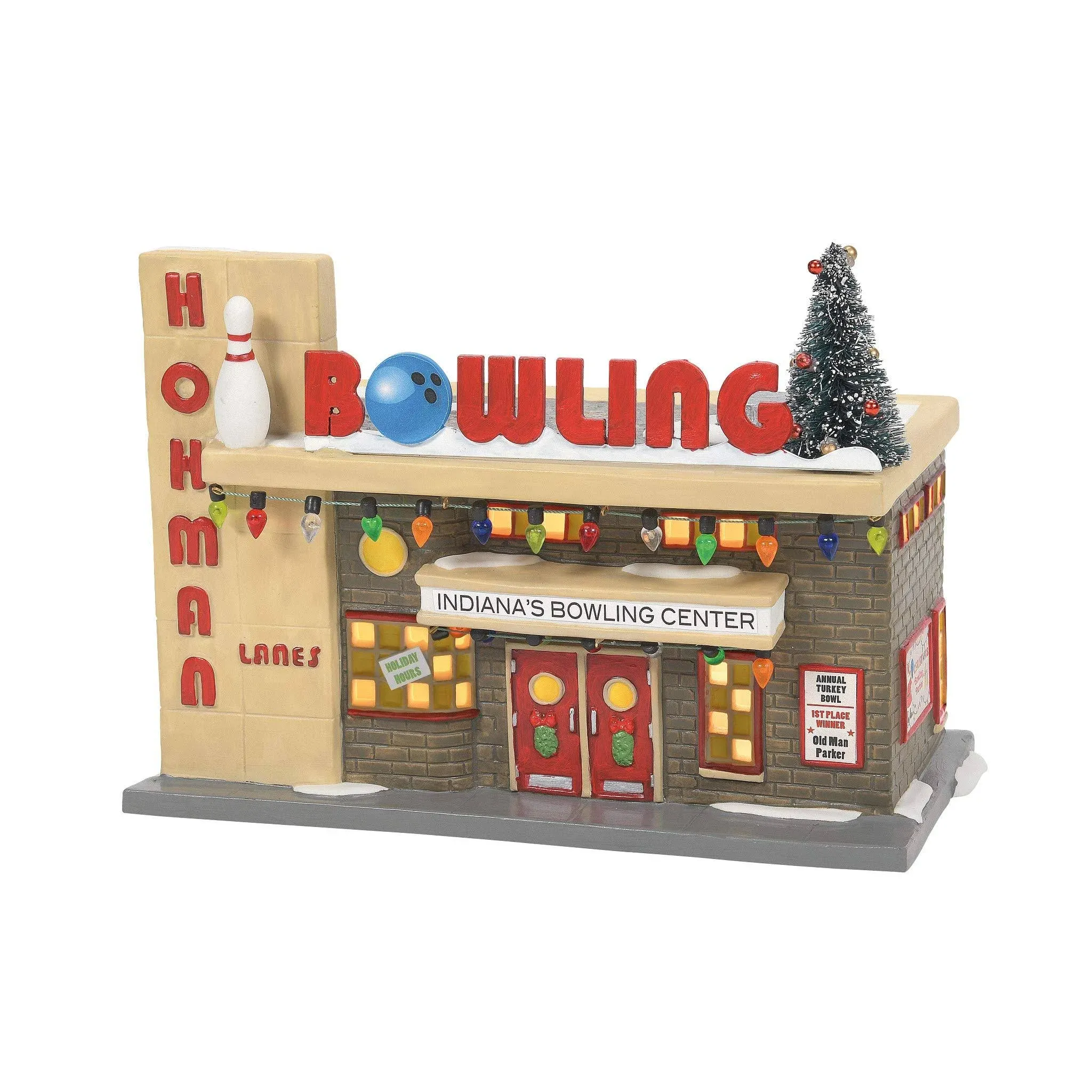 Department 56 A Christmas Story Village Hohman Lanes Bowling Lit Building, 5.75 ...