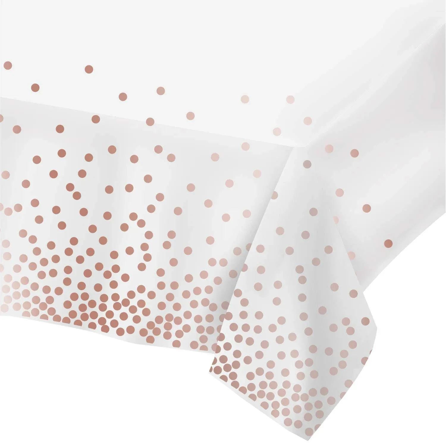 Rose Gold Plastic Party Tablecloth - Use as Birthday Table Cloth 4 pack