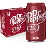 Dr Pepper Soda - 24 pack, 12 fl oz cans