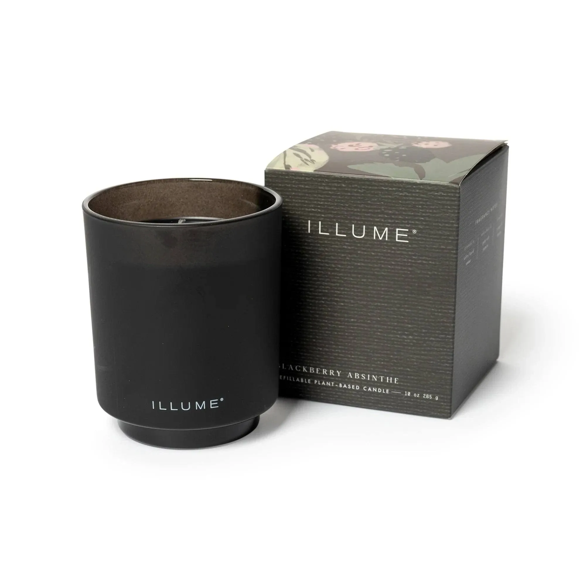 Illume Beautifully Done Essentials BlackBerry Absinthe Boxed Glass Scented Soy Candle