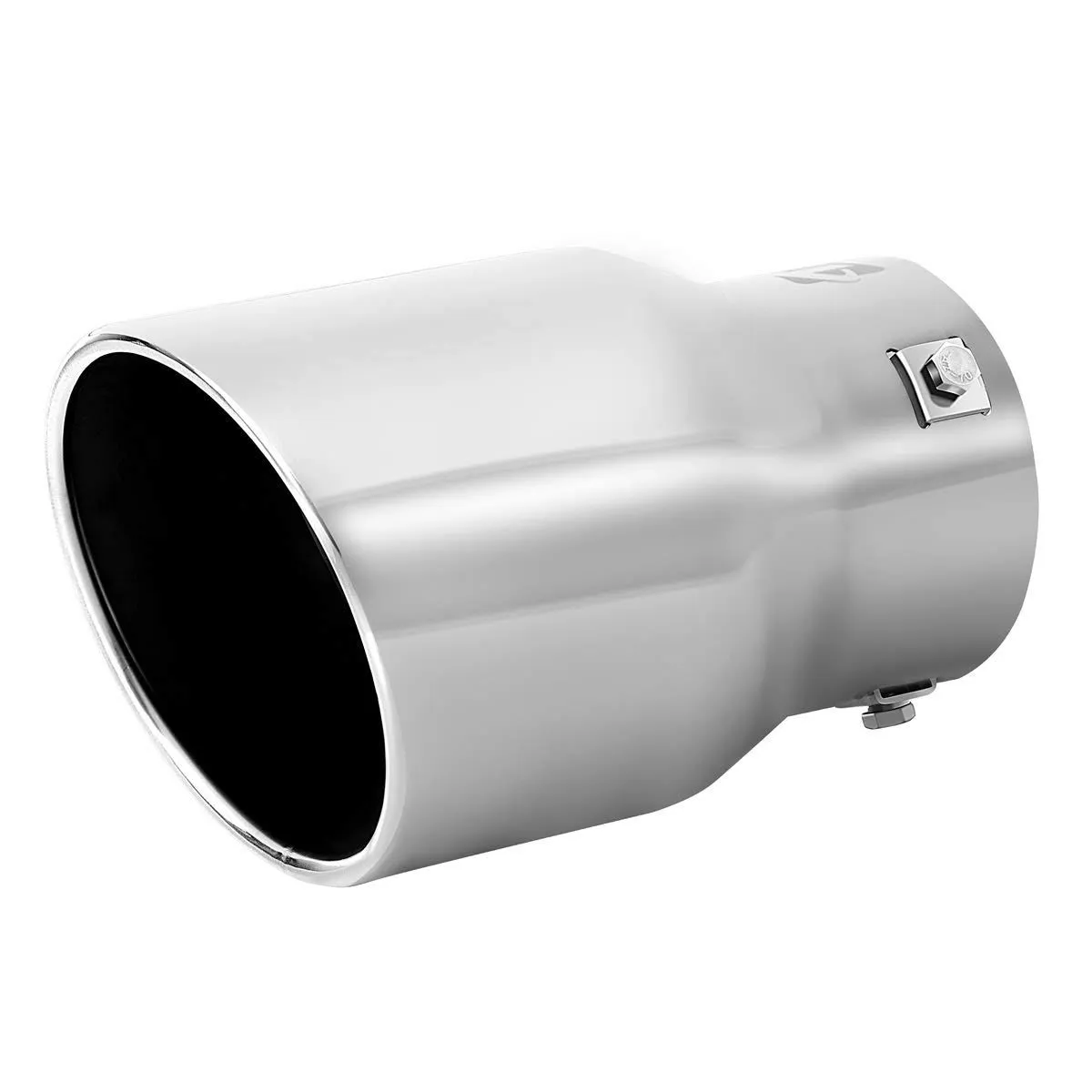 Car Muffler Tip Exhaust Pipe, Stainless Steel Chrome Effect, Fit 2.5 - 3 inch ⌀