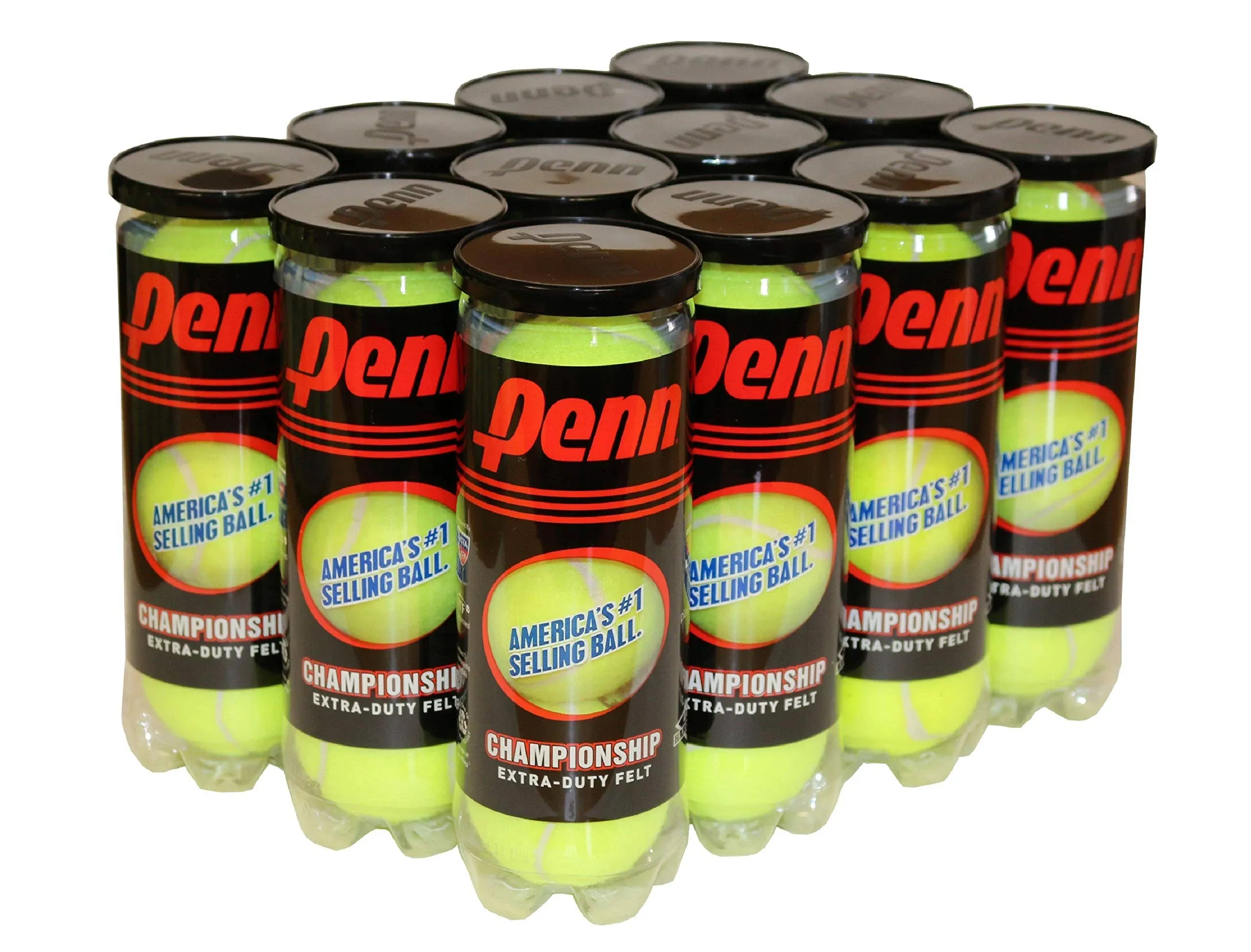 Penn Championship Extra Duty Tennis Balls Pack of 12 Cans 36 Balls