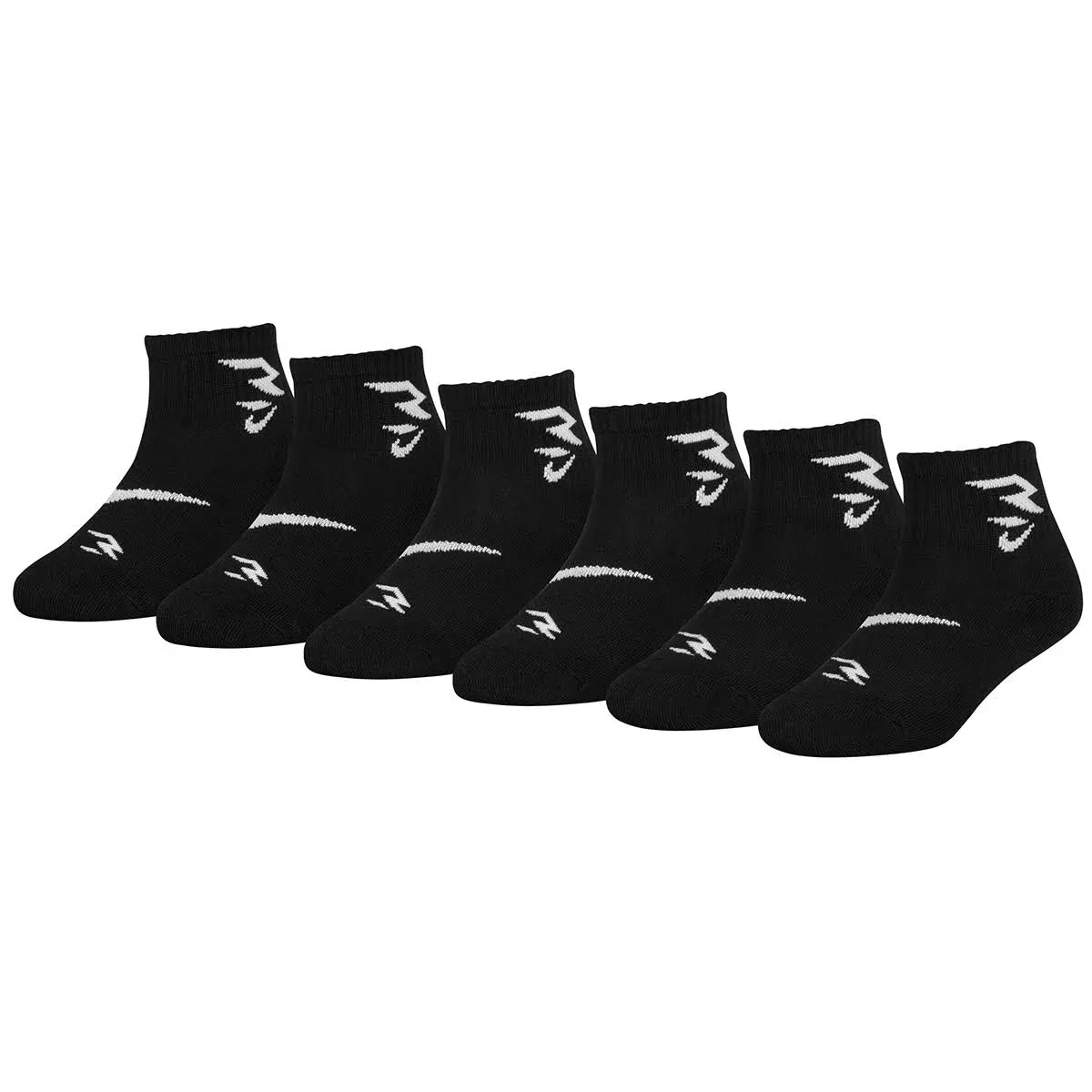 Nike 3BRAND by Russelll Athletics Wilson Boys Quarter Socks - 6 Pack Size Medium