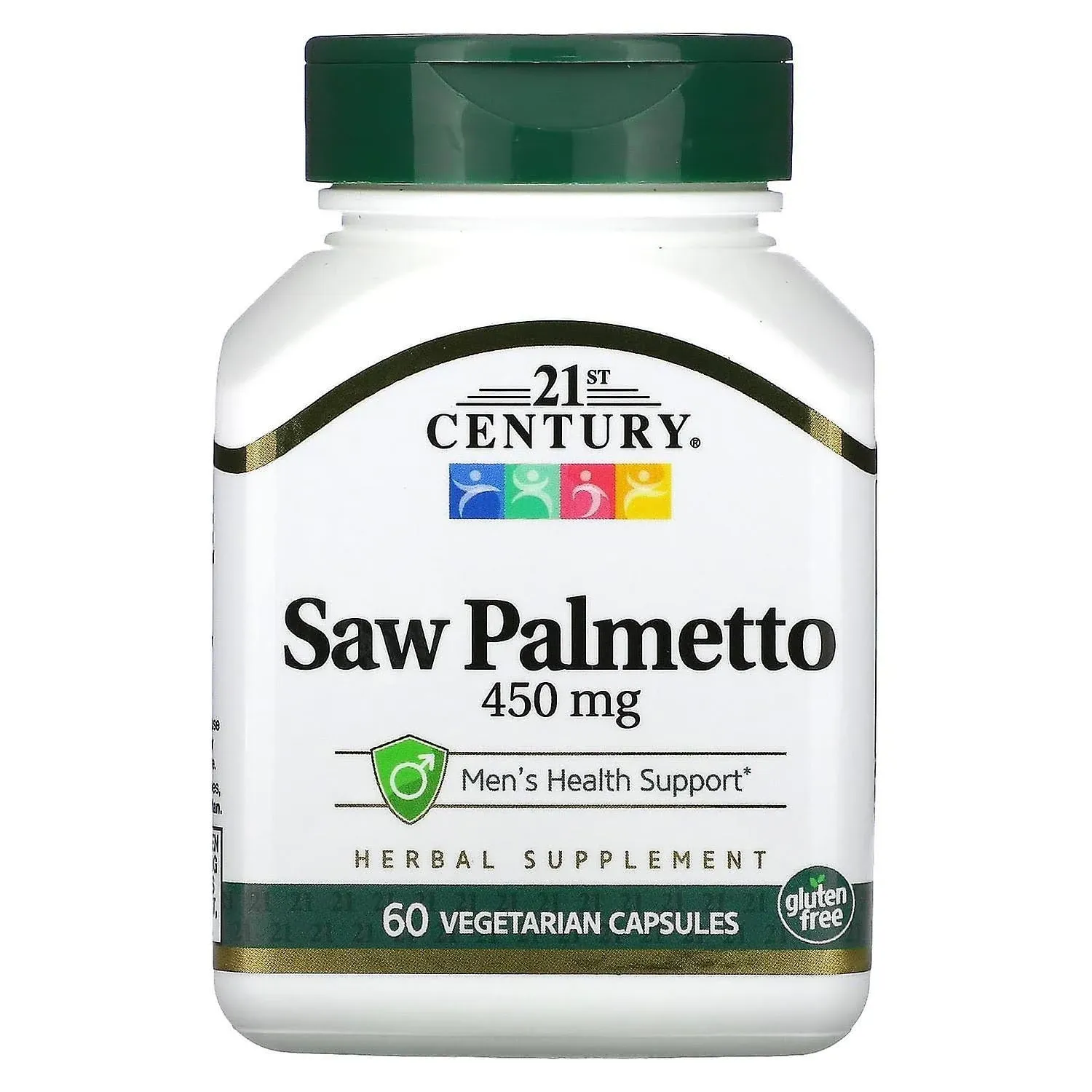 21st Century Saw Palmetto 450mg Veg Capsules, 60 Count