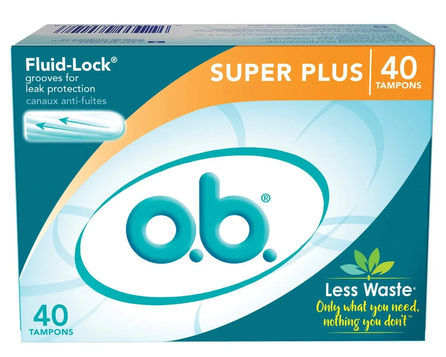 o.b. Super Plus Fluid Lock Tampons - 40 count