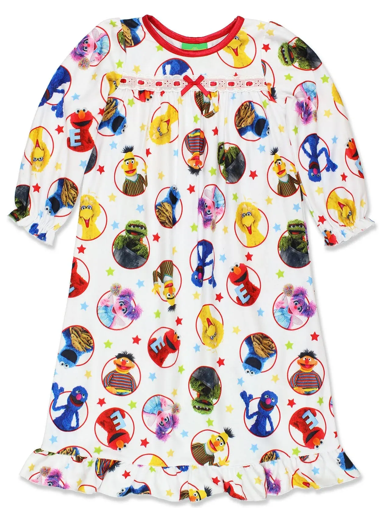 Sesame Street Elmo Infant Toddler Girls Granny Gown Nightgown