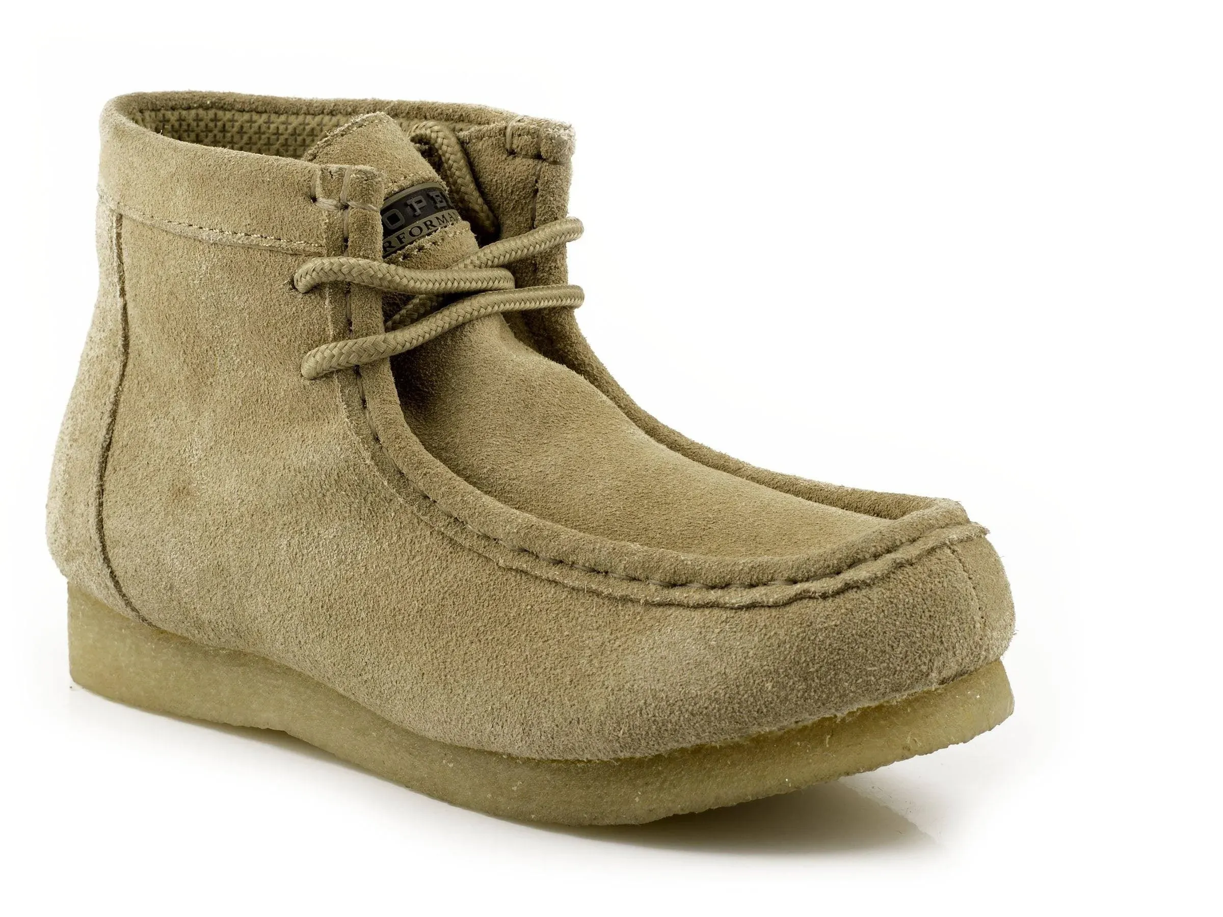 Roper Western Boots Boys Kids Suede Chukka Tan 09-018-0606-0320 Ta