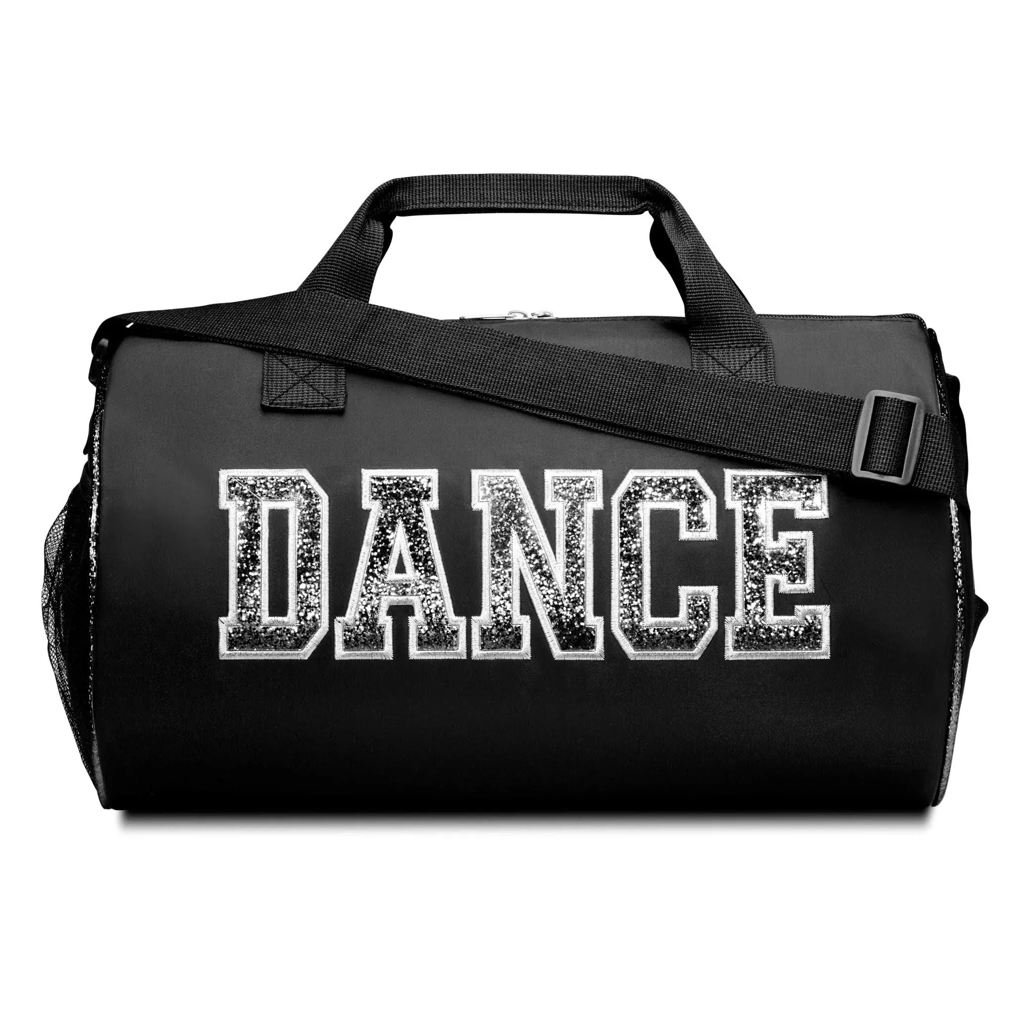 Girls Nylon Dance Duffel Bag Silver