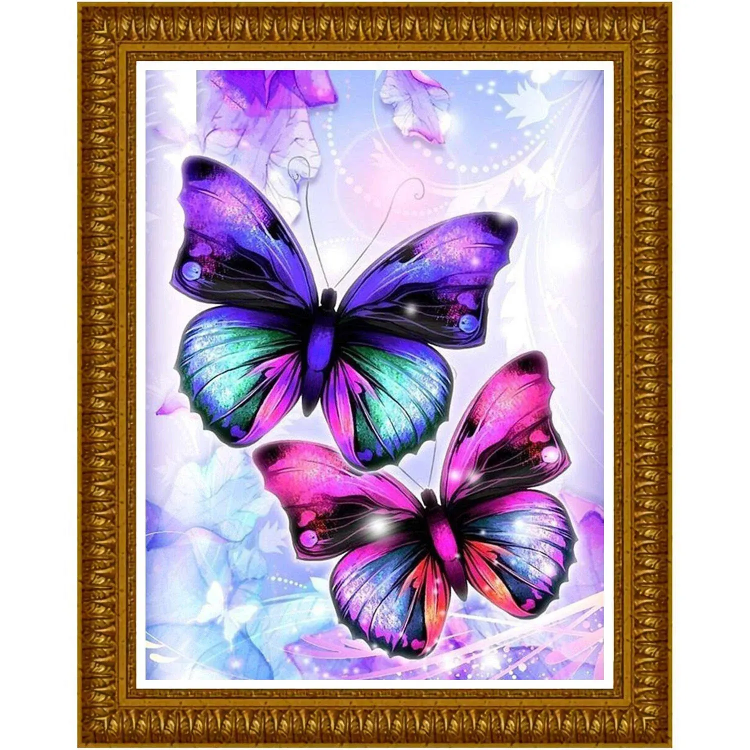 UPINS 5D DIY Butterfly Full Drill Rhinestone Diamond Art Painting Kits for Adult