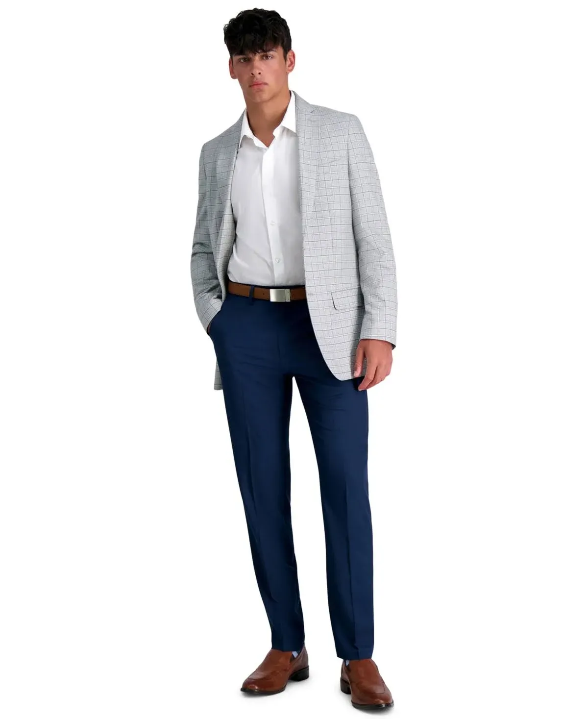 Haggar Men's Premium Comfort Dress Slim Fit Flat Front Pant