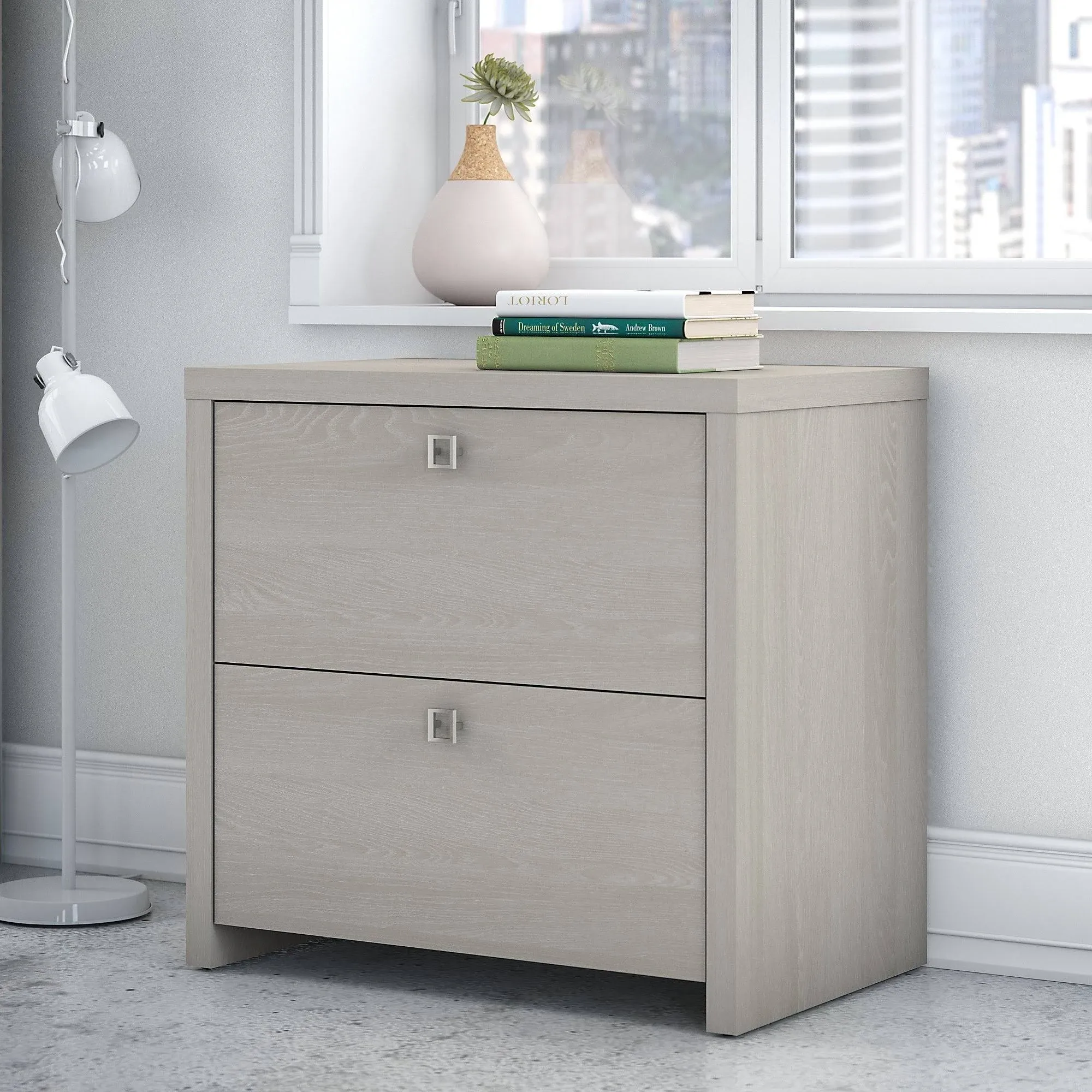 Bush Business Furniture Echo Lateral File Cabinet Gray Sand (KI60202-03)