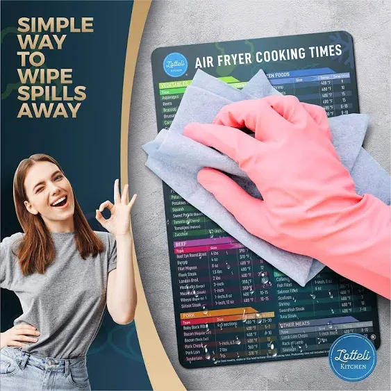 Air Fryer Magnetic Cheat Sheet Set, Air Fryer Accessories Cook Times, Airfryer Accessory