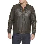 Levi's Men's Faux Leather Sherpa Aviator Bomber Jacket