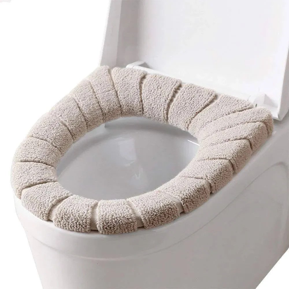 Wuyue Hua 3pcs Toilet Seat Cover, Toilet Seat Cover Cushion Bathroom Soft and ...