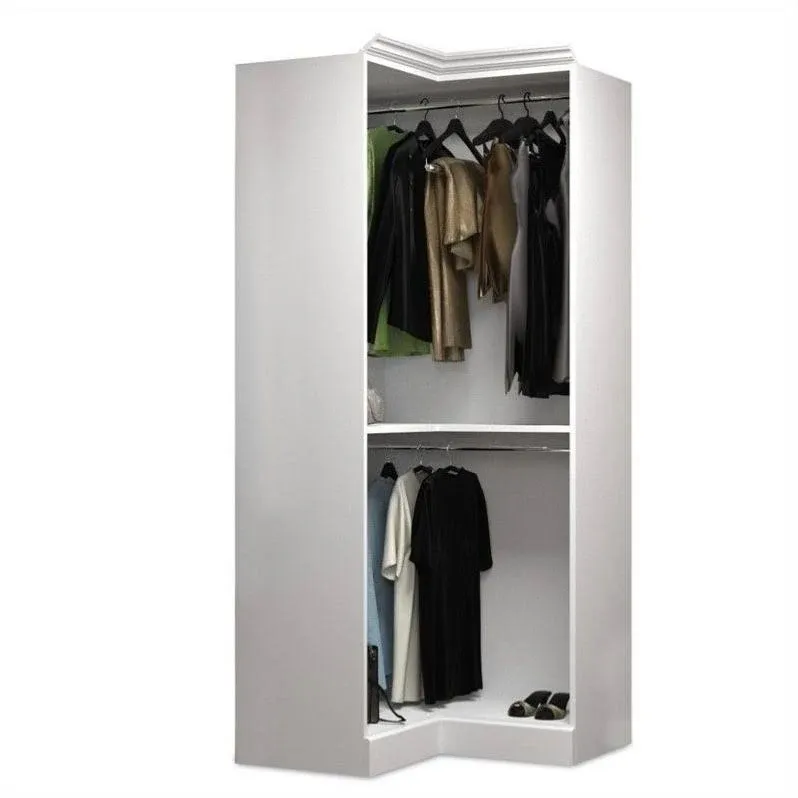 Bestar Versatile 36W Corner Closet Organizer in White