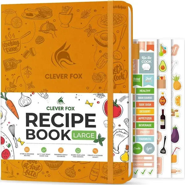 Clever Fox Recipe Book - Make Your Own Family Cookbook - Blank Recipe Notebook ...