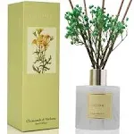 Chamomile Verbena Scented Reed Diffuser with 8 Sticks Home Fragrance Shelf Decor