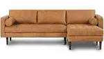 Napa Right-Facing Sectional Sofa in Cognac Tan | Poly & Bark