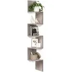 VASAGLE 5-Tier Floating Wall Shelf Greige