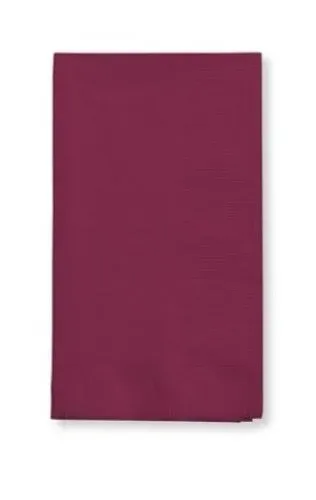 50 Pk Burgundy Dinner Napkins Disposable Wedding Party Bulk Supply Quality NICE!