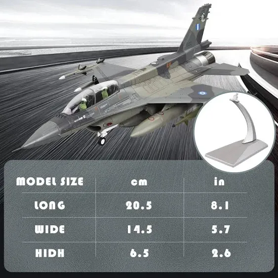 1/72 F16D Fighter Jet Plane Model Metal Aircraft Model Military Airplane Model Diecast Plane Model for Collection or Gift