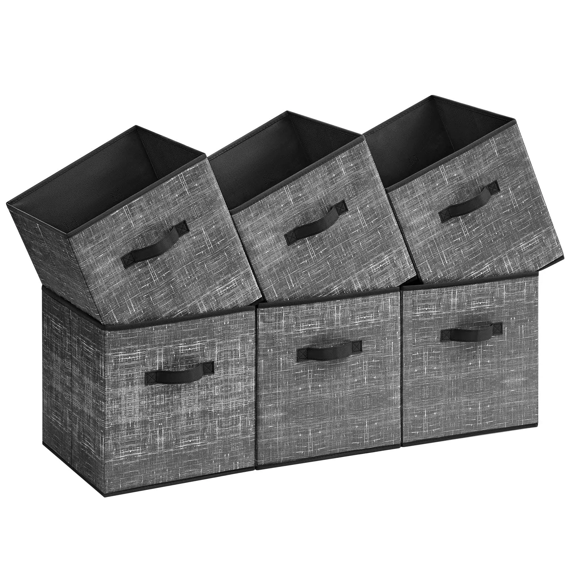 SONGMICS 13-inch Non-Woven Fabric Bins Black / L (13 x 13 x 13 inches)