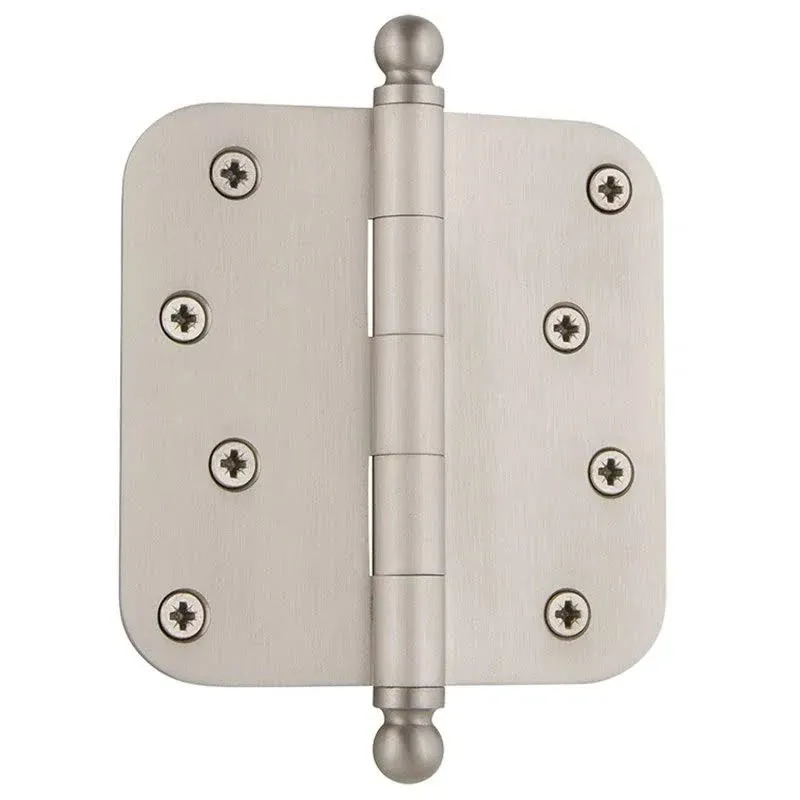 Nostalgic Warehouse Ball-Tip Residential Door Hinge with Radius Corner, Oil Rubbed Bronze