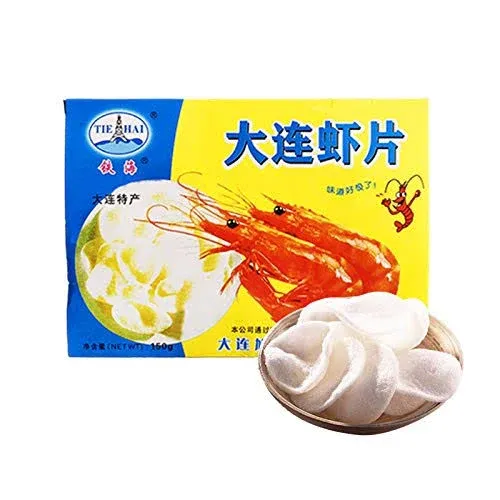 Shrimp chips Own Fried Dalian shrimp chips Raw shrimp chips Uncooked shrimp cookies Holiday Spring Festival goods Snack food Plain color Original shrimp chips Puffed food White 150g (5.3oz.)