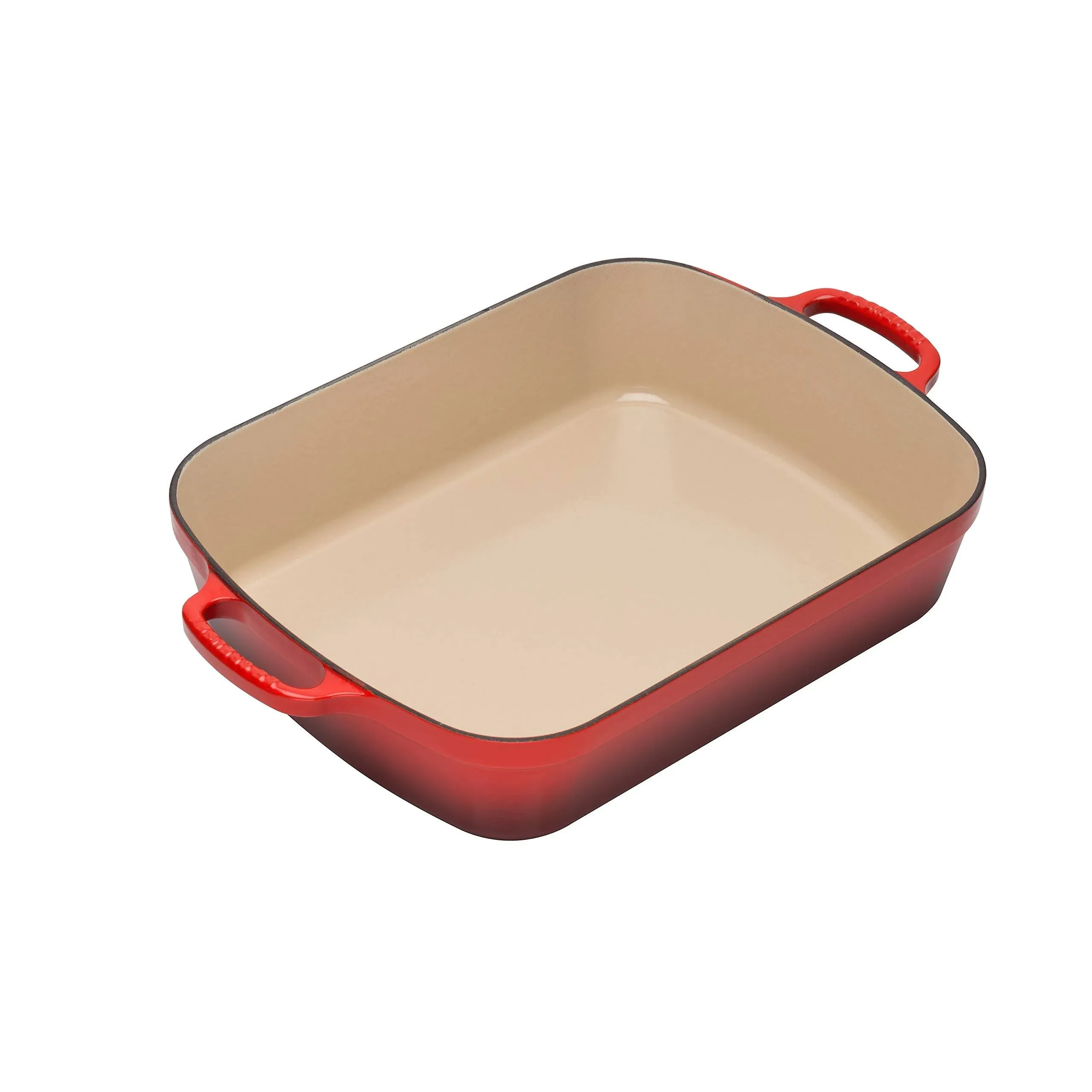 Le Creuset 5.25 Qt. Rectangular Signature Cast Iron Roaster | Cerise/Cherry Red