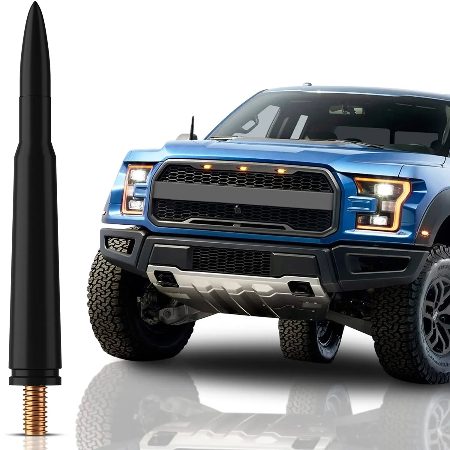 Bullet Style Antenna Mast for Ford F-150 F150 F 150 Raptor 2009 - 2021 New, Size ...