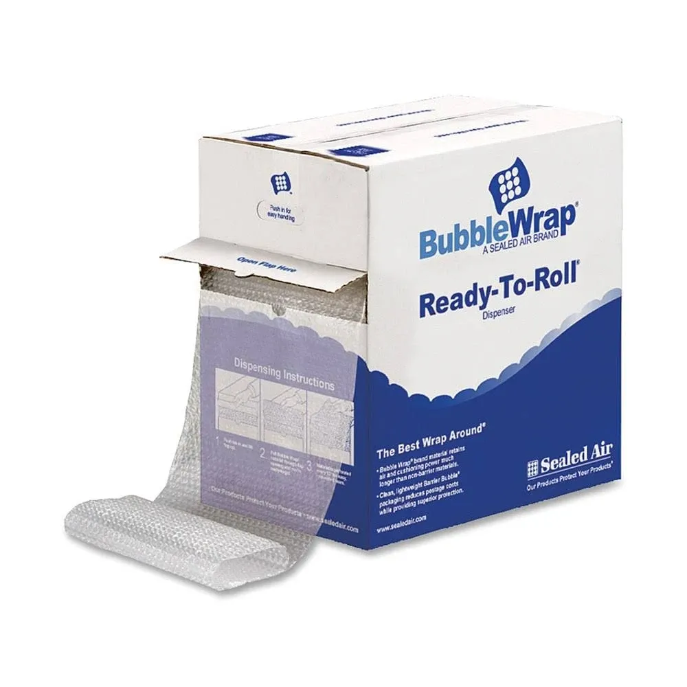 Sealed Air Bubble Wrap 1/2" Thick 12" x 65' Cushion Bubble Roll