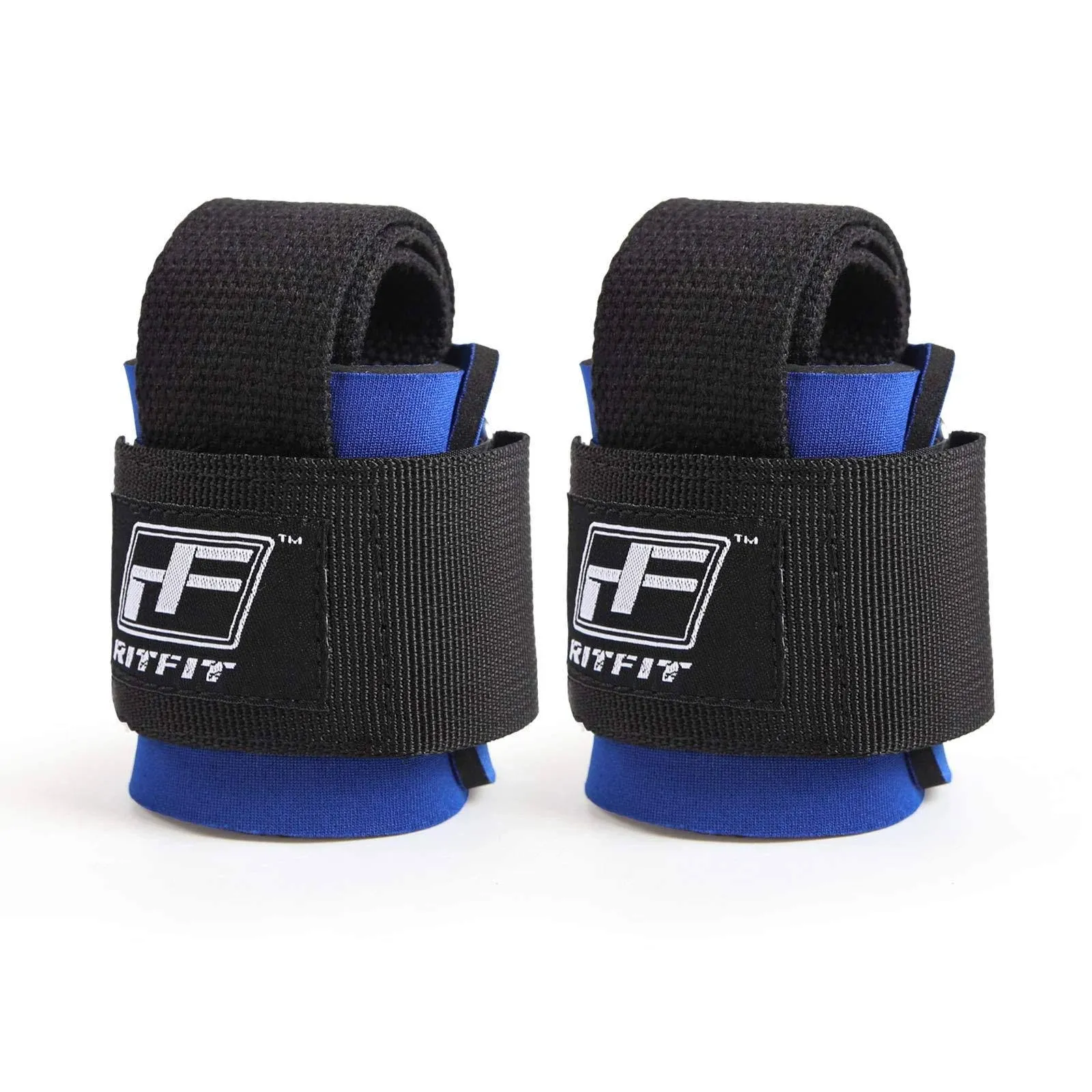 RitFit Lifting Straps + Wrist Protector For Weightlifting MMA Powerlifting Blue