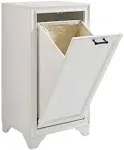 Crosley Furniture Tara Laundry Hamper with Linen Sorting Bag, Bathroom Storage and Organization, Vintage White