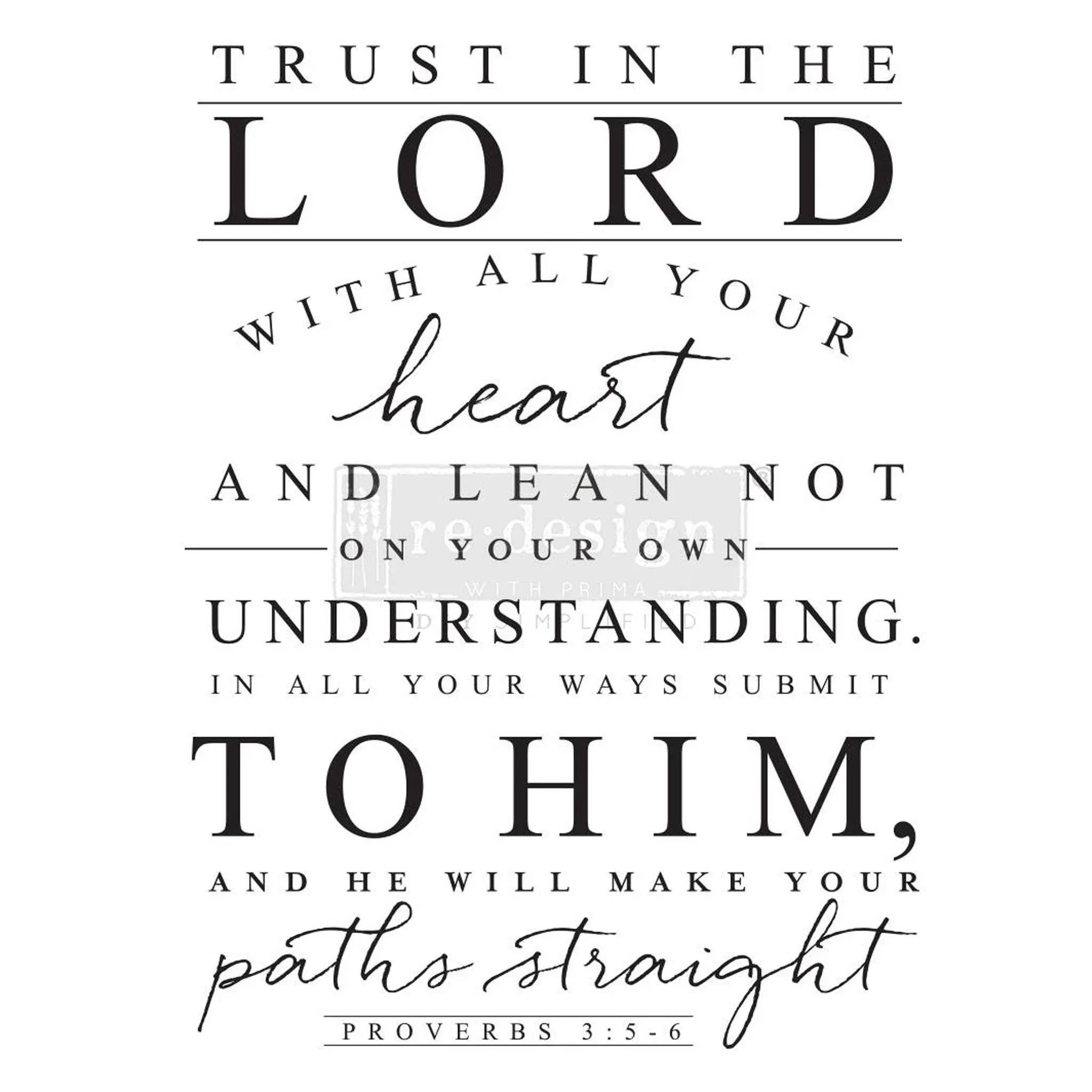 Trust In The Lord - ReDesign Decor Transfer