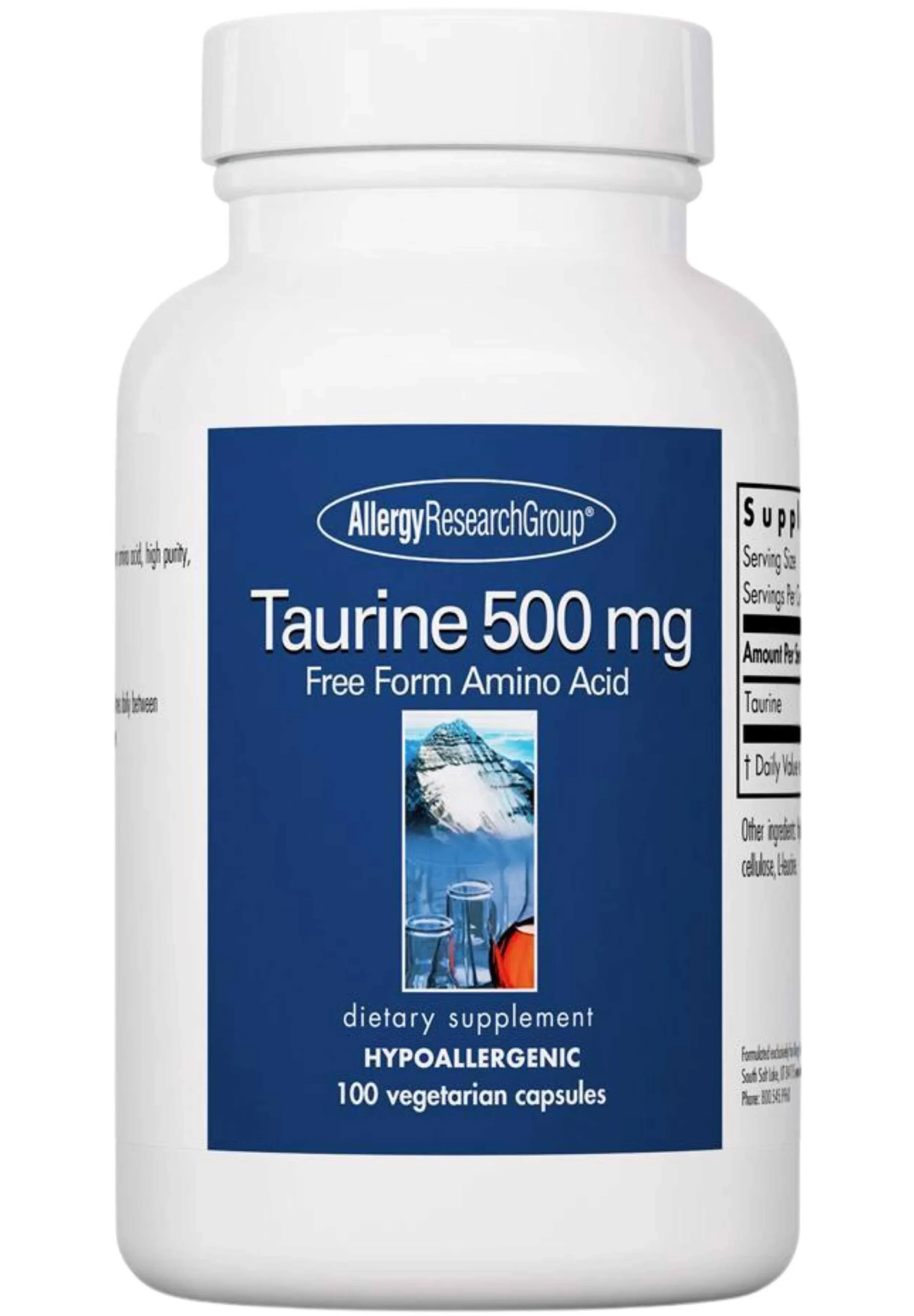 Taurine 500 mg 100 caps by Allergy Research Group