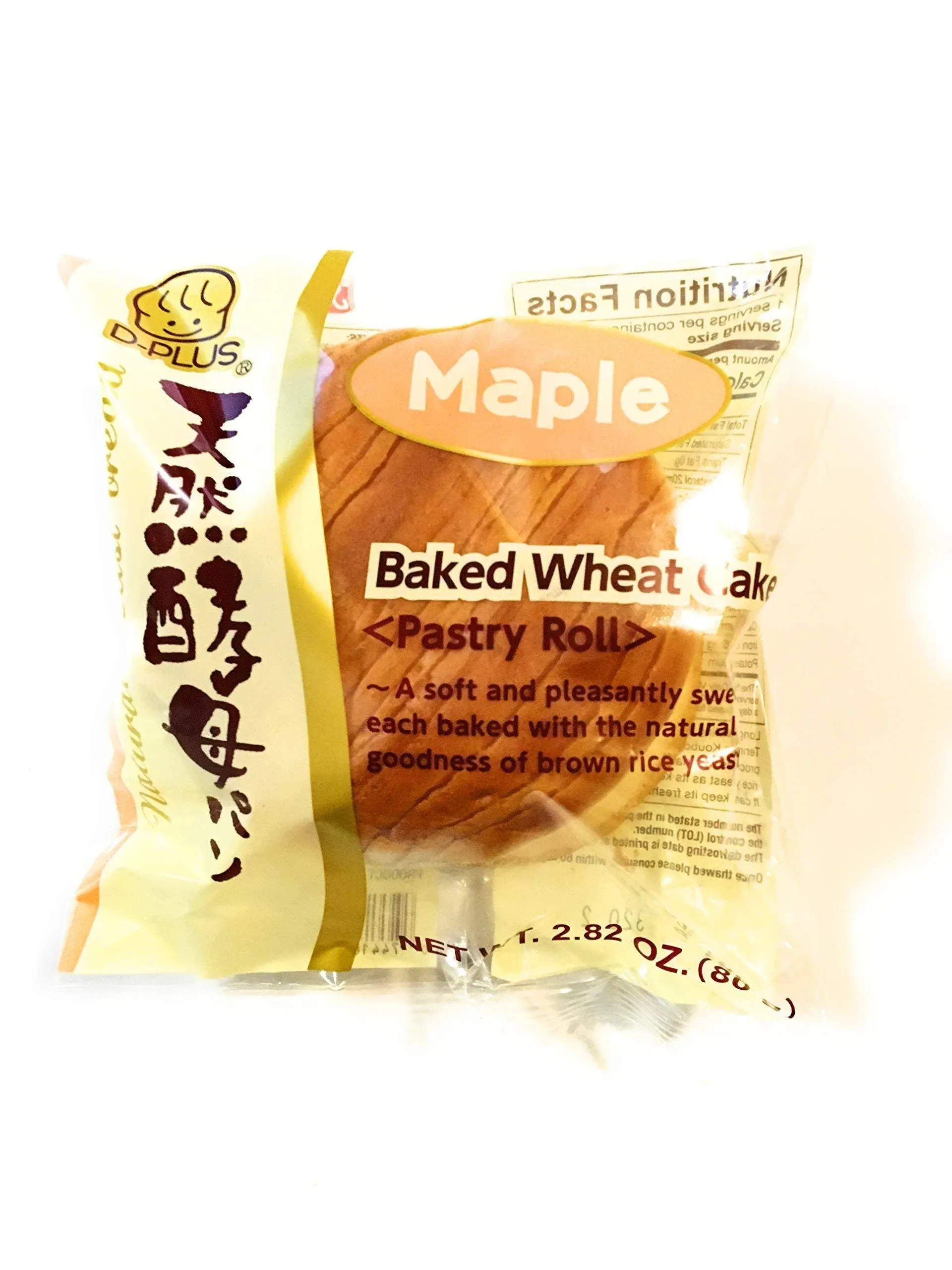 D-Plus Baked Wheat Cake ( Maple)5 Pack-2.82 oz Each