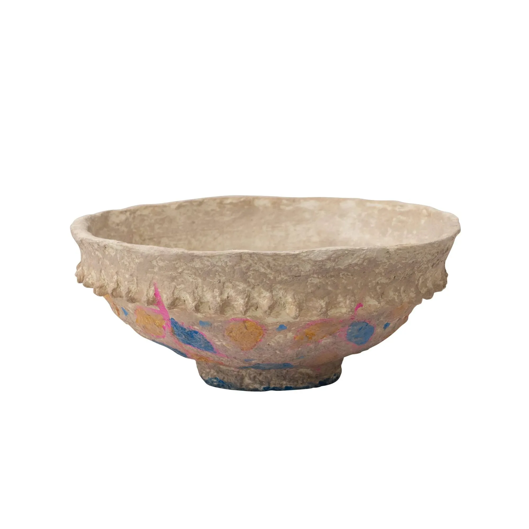 Creative Co-op Decorative Hand Painted Vintage Reproduction Paper Mache Bowl ...