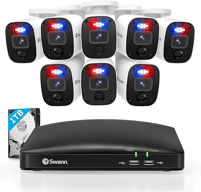 Swann Home 8-Channel 4K UHD 2TB HDD DVR Security Camera System