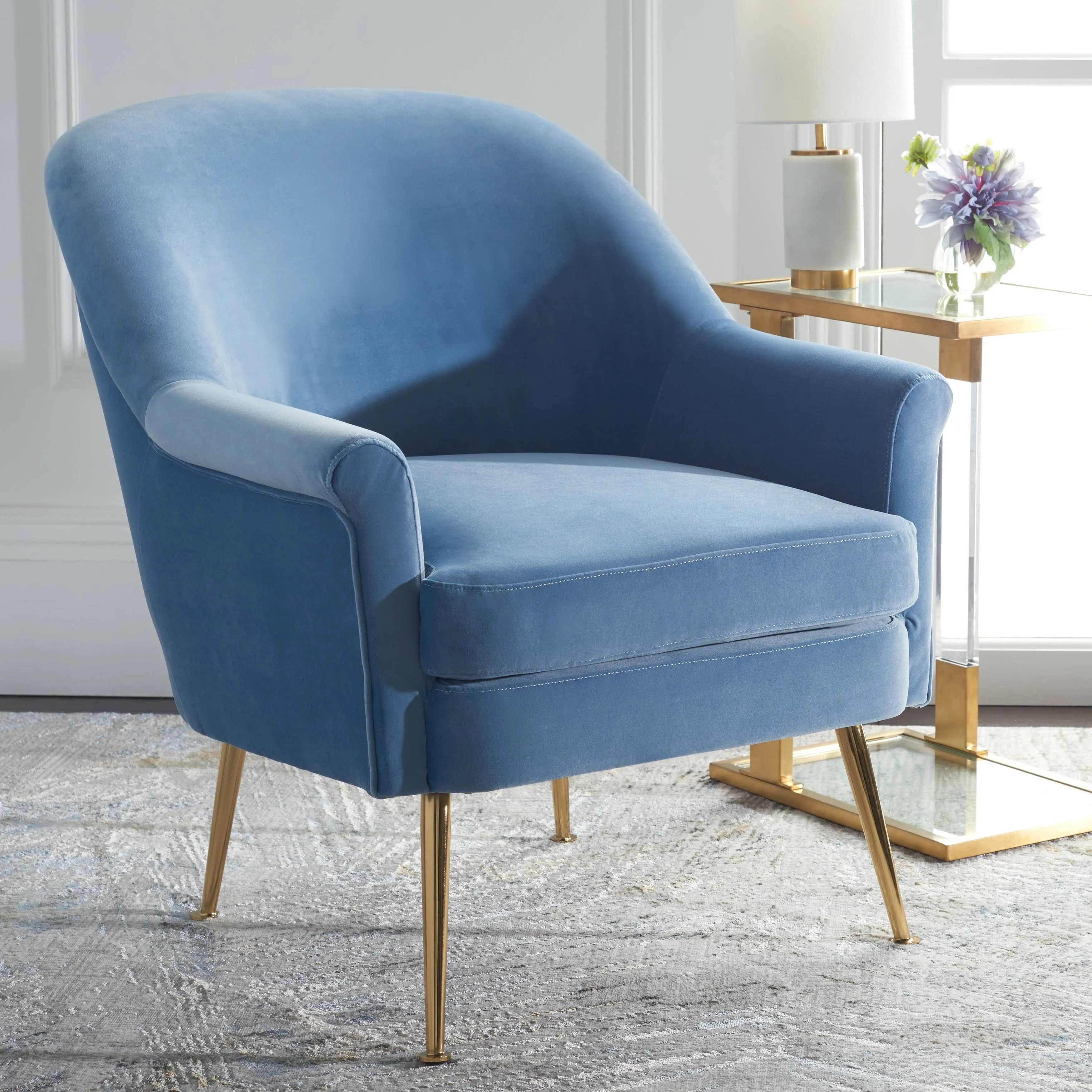 Safavieh Rodrik Accent Chair - Light Blue