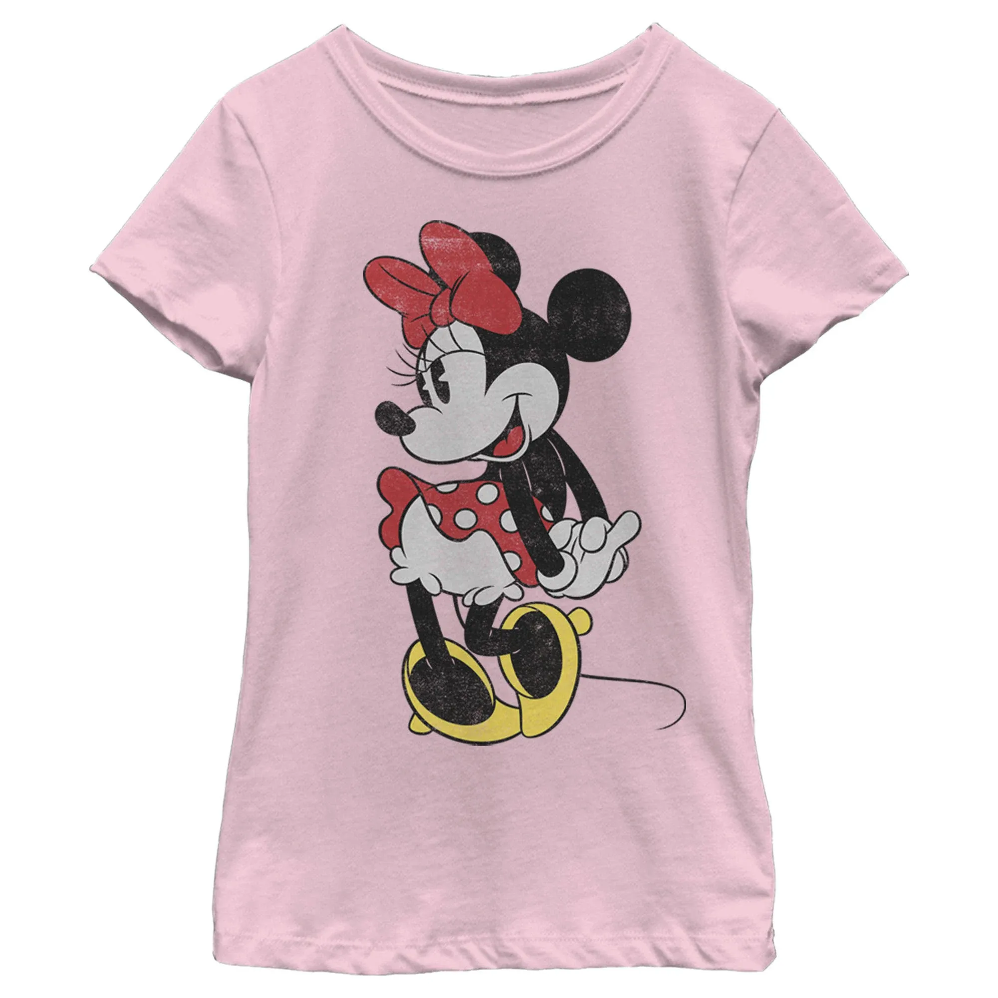 Mickey & Friends Girl's Rainbow Tie-Dye Minnie Mouse T-Shirt Gray