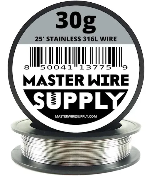 MWS - Stainless Steel 316L - 25 ft - 30 Gauge - Round Wire